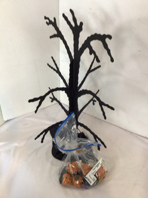 Halloween Black/Orange Metal Tree Folding Holiday Item