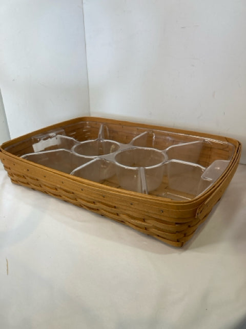 Longaberger Natural Wood Divided Basket