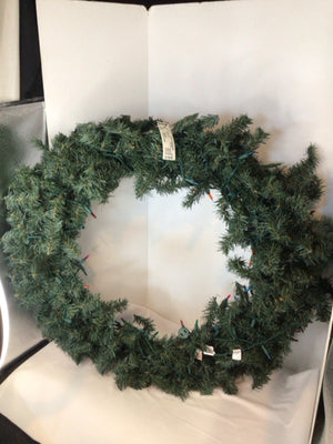 Pre-Lit Green/multi Wreath Holiday Item