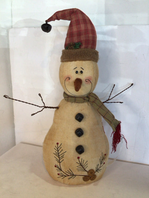 Snowman Tan Linen Holiday Item