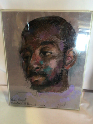 Portrait Pastel Acrylic Framed Art