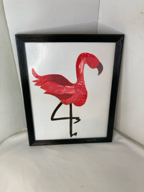 Whimsical Pink Flamingo Framed Art