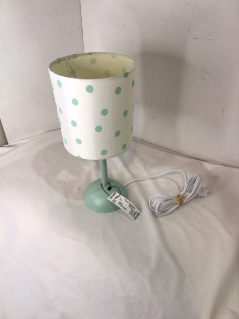 Green/White Plastic Polka Dot Lamp