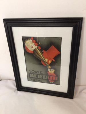 Liquor Black/Multi Framed Art