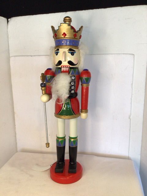 Green/Red Wood Nutcracker Holiday Item