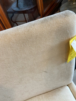 Upholstered Chenille AS IS Cream Chair 2A28XAGC