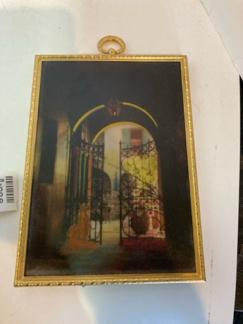 Vintage Multi-Color Gate Framed Art