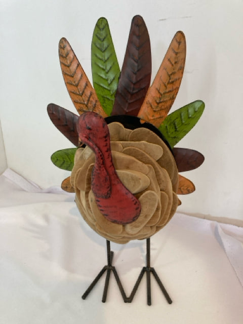 Thanksgiving Multi-Color Metal Turkey Holiday Item