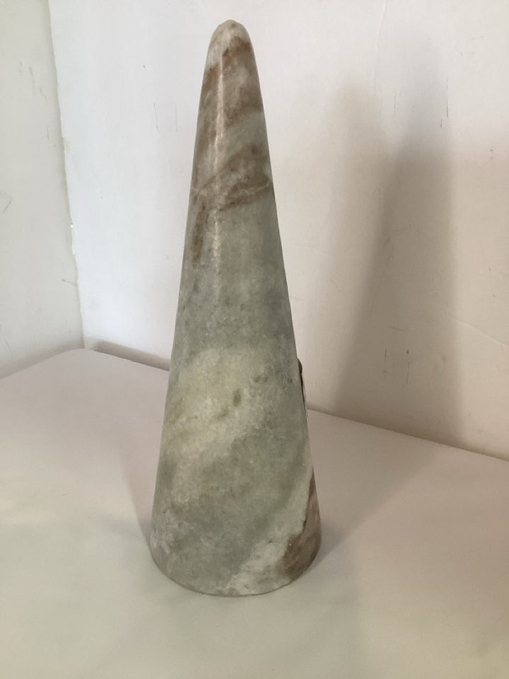 White Marble Cone Finial