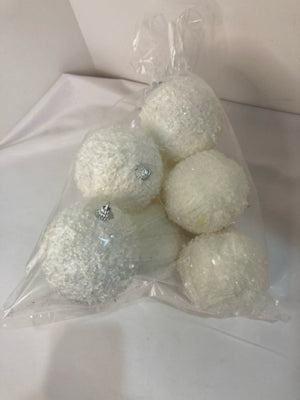 White Foam In Bag Holiday Ornaments