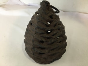 Brown Cast Iron Pine Cone Lantern