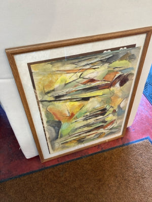 Abstract Multi-Color Framed Art