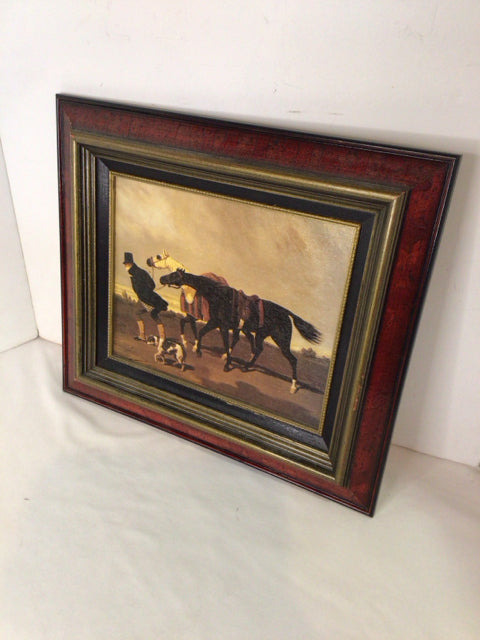 Black/Brown Horses Framed Art