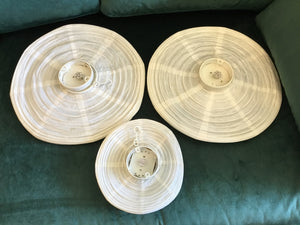 Set of 12 Paper Lantern Hanging White Light Fixture
