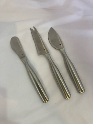 Boska Silver Cheese Set of 3 Knife Set