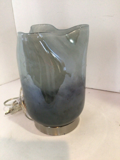 Blue/Gray Glass Lamp