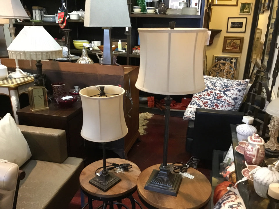 Bronze Metal 2 Sizes Lamp Set