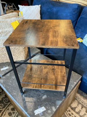 Side Wood/Metal Brown/black Table