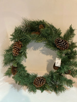 Wreath Green Pine Cone Holiday Item