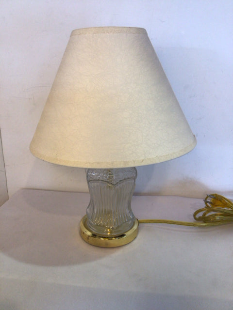Clear/Gold Glass Lamp