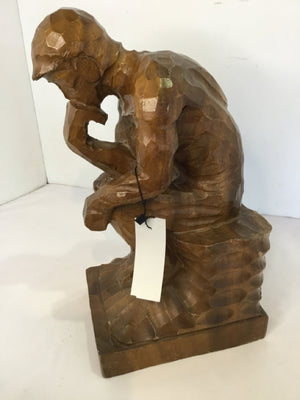 Traditional Brown Wood Statue