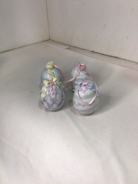 Easter White Ceramic Eggs Holiday Item