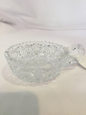 Fostoria Cut Glass Handled Bowl