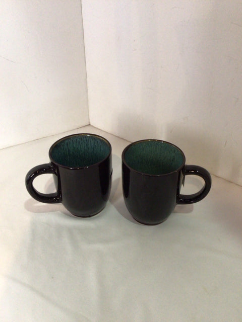 Threshold Pair Black/Blue Ceramic Cup Set