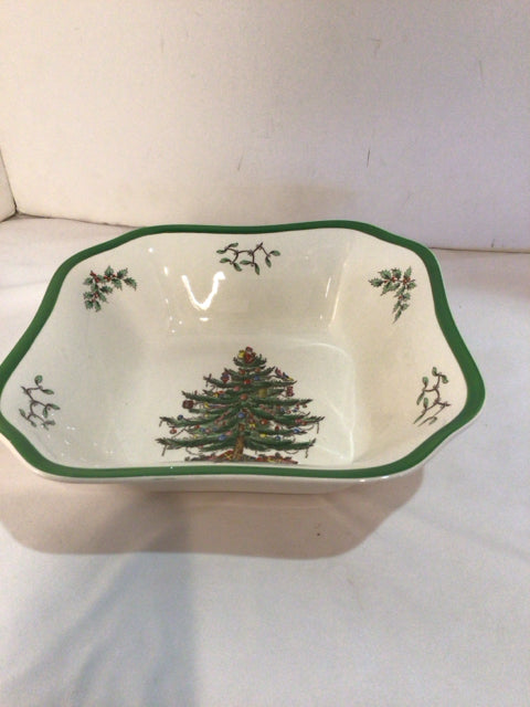 Spode Christmas White/Green China Bowl