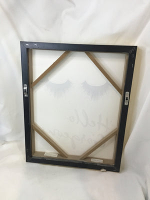 White/Gold Words Framed Art