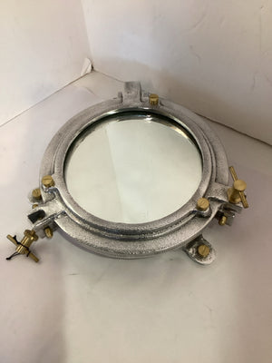 Nautical Silver Metal Round Mirror