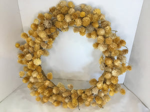 Yellow Dried Flowers Wreath