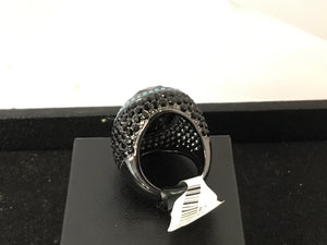 Black/Blue Marcasite Ring