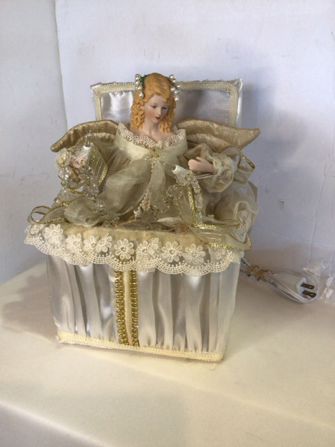 Angel Ivory Porcelain Lace Light up Holiday Item