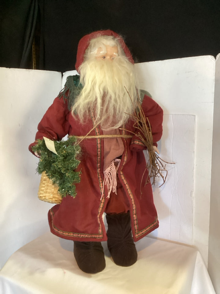 Figure Red/white Cotton Santa Holiday Item