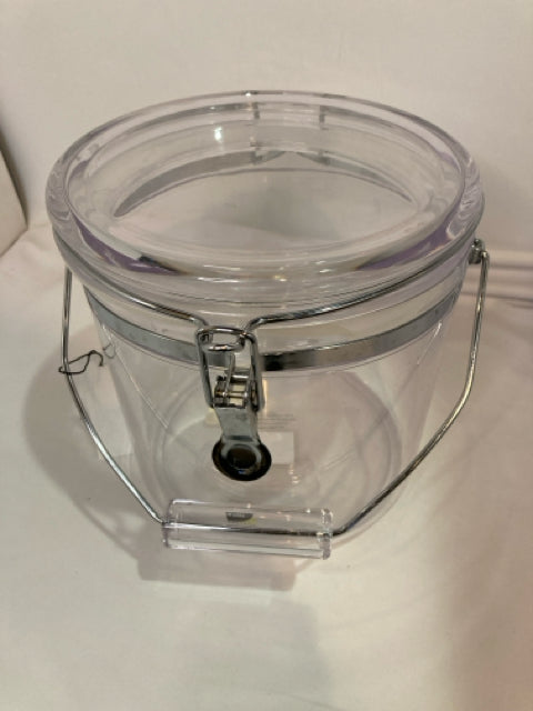 Clear Plastic Handled Canister