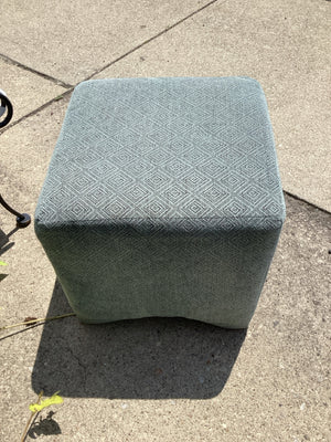 Green Upholstered Seat FootStool/Ottoman