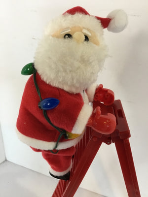 Christmas Red Plastic Ladder Santa Holiday Item