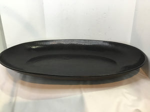 Pottery Barn Oblong Black Metal Hammered Tray