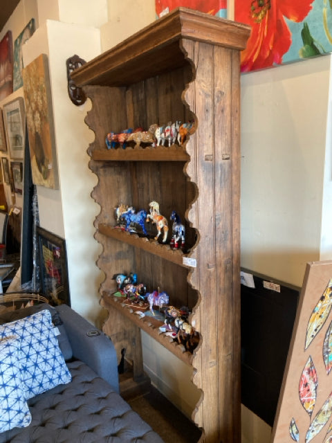 Rustic Brown Wood Shelf