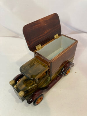 Brown Wood Car Figurine