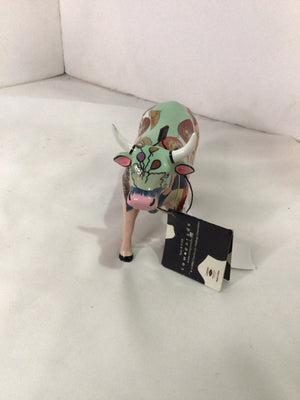 Multi-Color Ceramic Cow Figurine