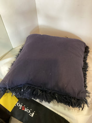 Navy Faux Fur Pillow
