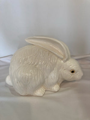 Cream Ceramic Bunny Statue