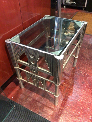 Glass Top Metal Table