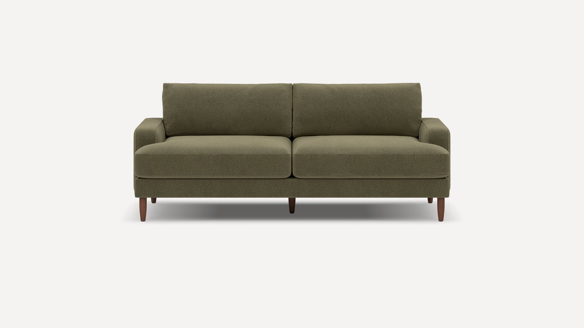 Burrow Modular Chenille Green Sofa/Couch 76JGK222