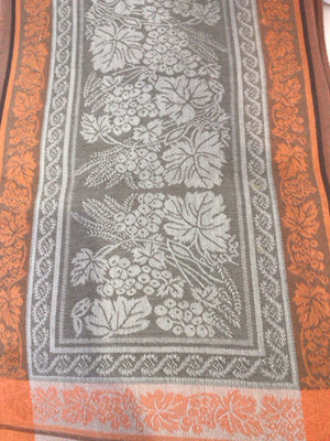 PIER 1 Fall Beige/Multi Cotton Table runner Holiday Item