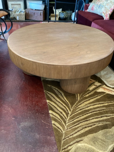 Lulu & Georgia Modern Wood Round Brown Table BFWWCCZH