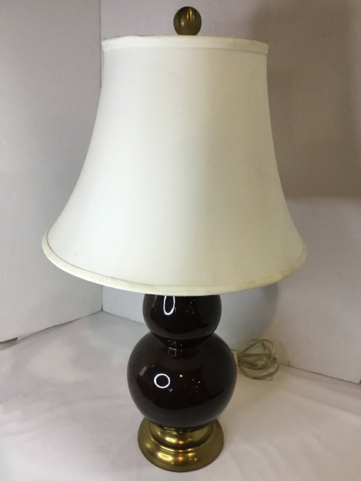 Gourd Brown Glass Lamp