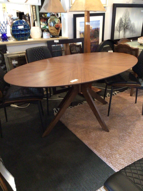 Oval Wood Brown Table